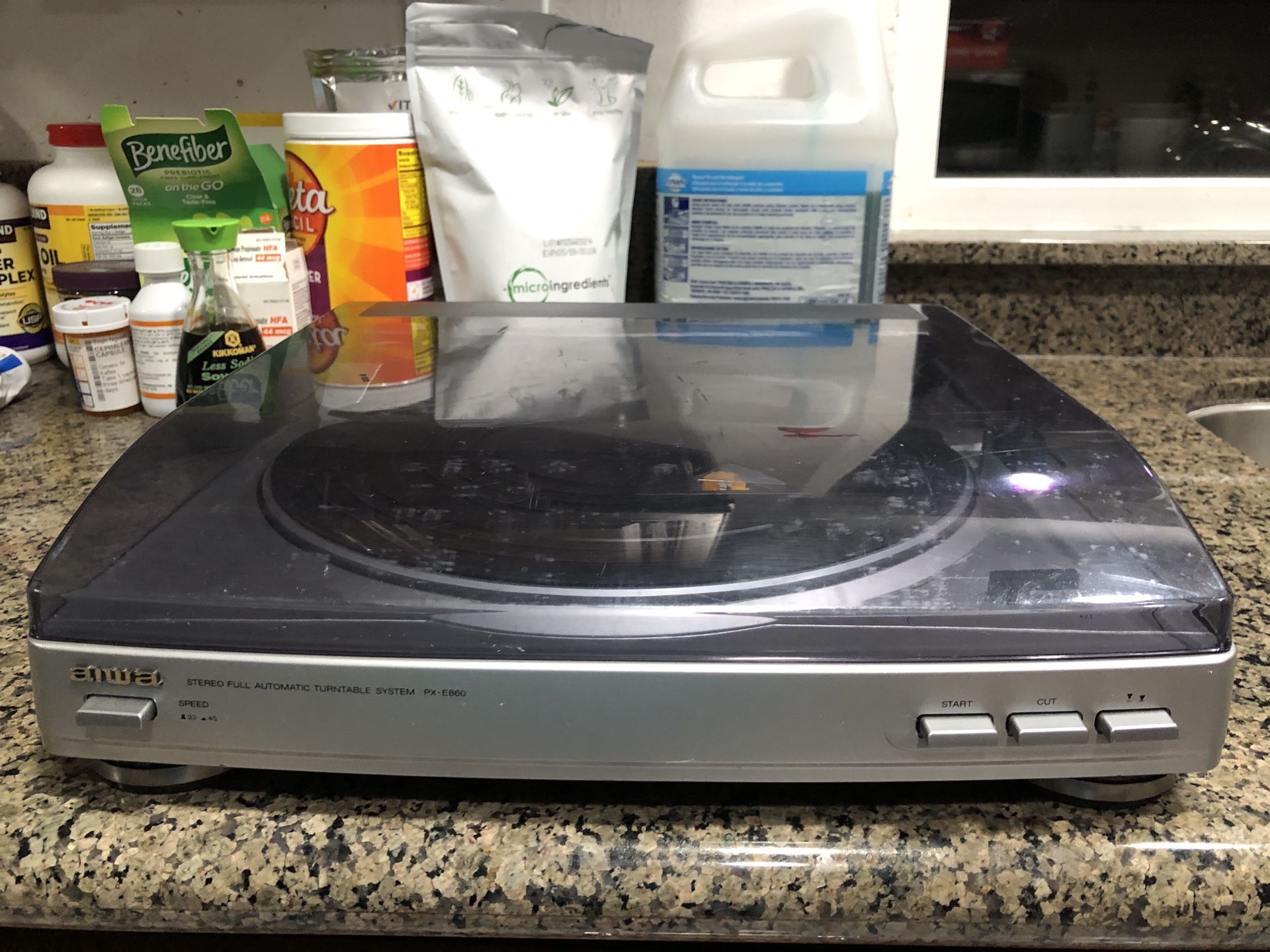 AIWA FULL AUTOMATIC TURNTABLE PX-E860 WITH BRAND NEW DIAMOND NEEDLE