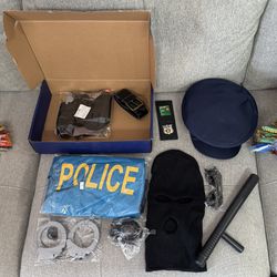 Child Girl Cop Police Costume Fits 3+ Higher Just $5