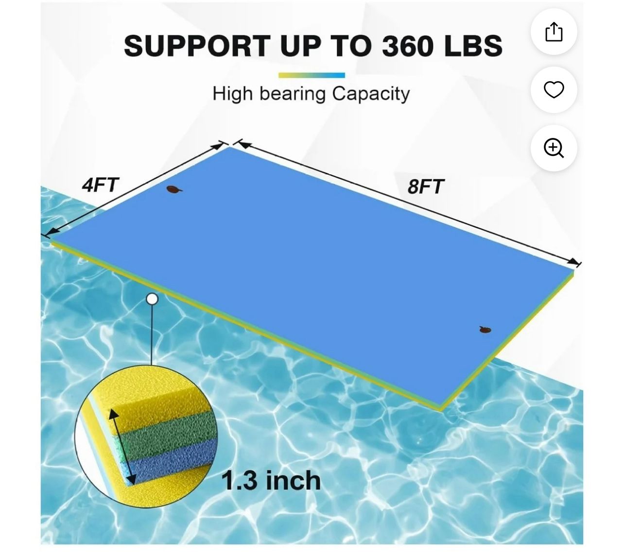 Floating Water Mat 3 Layer XPE Foam
