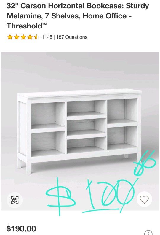 32" Carson Horizontal Book Shelf
