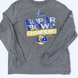 NIKE GREY SUPERBOWL THE RAMS 🐏 CHAMPIONS! SIZE XL