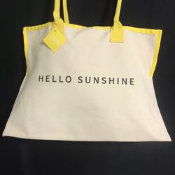 Tote Bag “Hello Sunshine” Beach Shopping Pool Bag