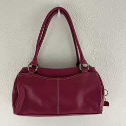 CRAZY HORSE Vintage 90s Y2K Hot Pink Faux Leather Barbiecore Shoulder Bag Purse