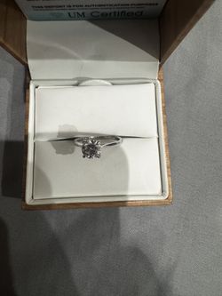 White 10K gold Diamond ring Size 6