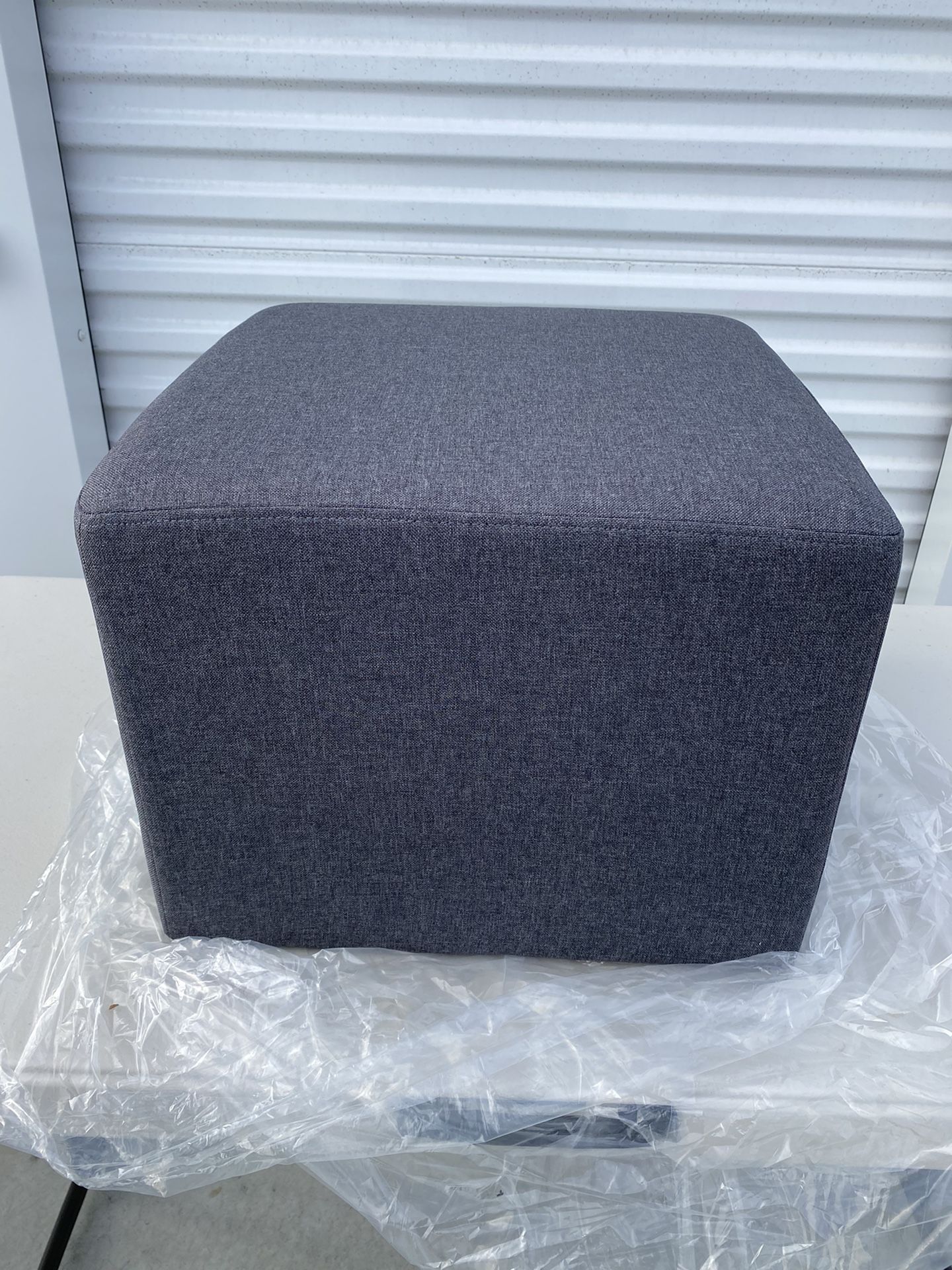 Adeco Simple British Style Cube Footstool