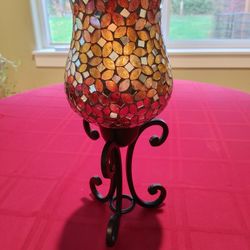 Mirrored Mosaic Candle Holder