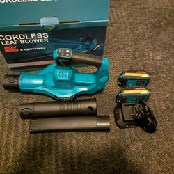Cordless Leaf Blower 20v Lithium 2x Battery 