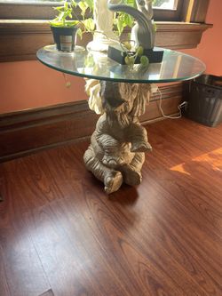 Elephant Glass Table 
