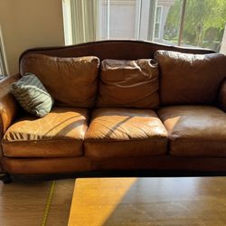 Moving Sale: Leather Sofa $180