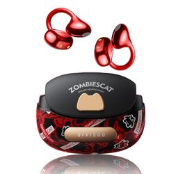ZOMBIESCAT B23 Third-generation Open Headphones, Clip-on Ear clip Earbuds. True Wireless TWS Bluetooth 6.0 with Microphone, Suitable for Women, Glasse