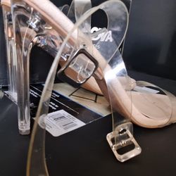 Fashion Nova Glass Slipper Heels