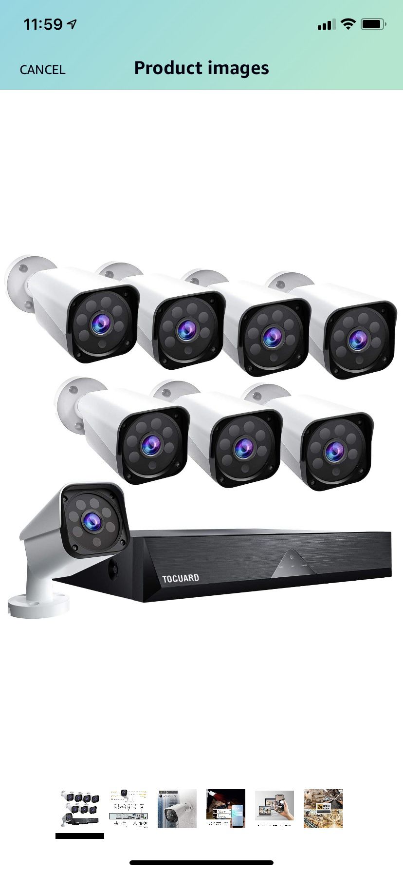 1080P surveillance system with 8 cameras and DVR - I Am adding also a Monitor With The Package - you just need to put a Hard Drive