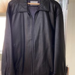 Mens Leather Jacket XL New @ Costco 