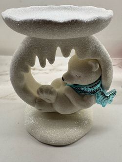 Candle holder polar bear/candle