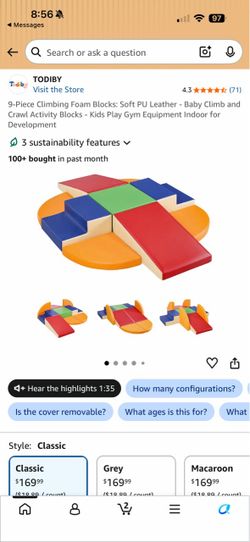 9-Piece Climbing Foam Blocks: Soft PU Leather - Baby Climb and Crawl Activity Blocks