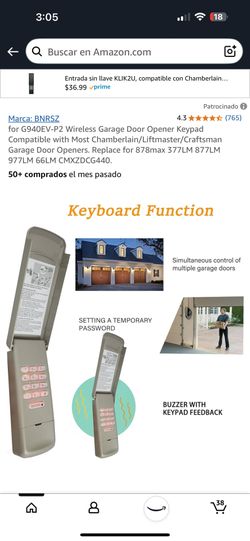 Garage Door Opener Keypad