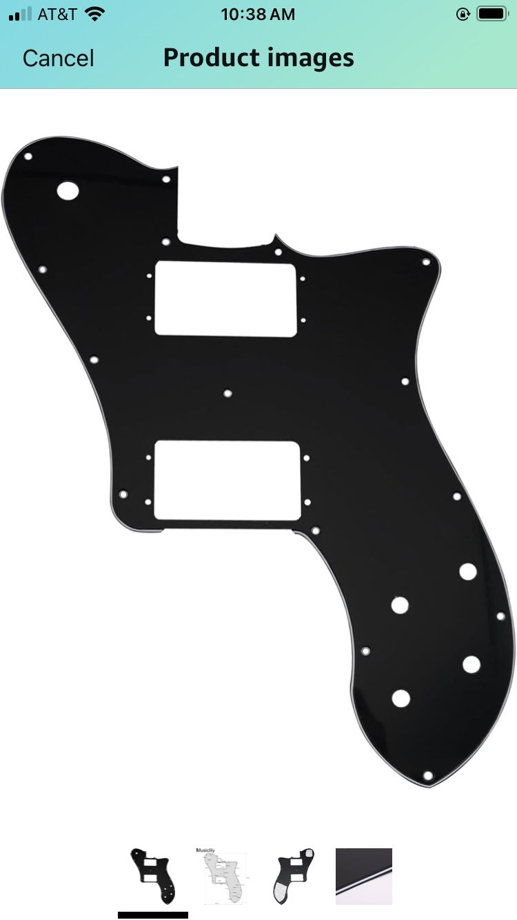Musiclily Pro 15 Holes Wide Range HH Guitar Pickguard for Mexico Fender