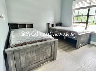 Twin bed and mattress
