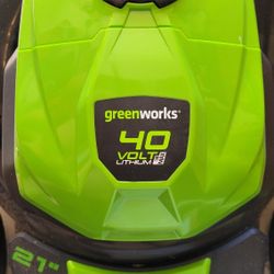 Greenworks 21-Inch 40V Brushless Lawn mower w/ 2 Batteries