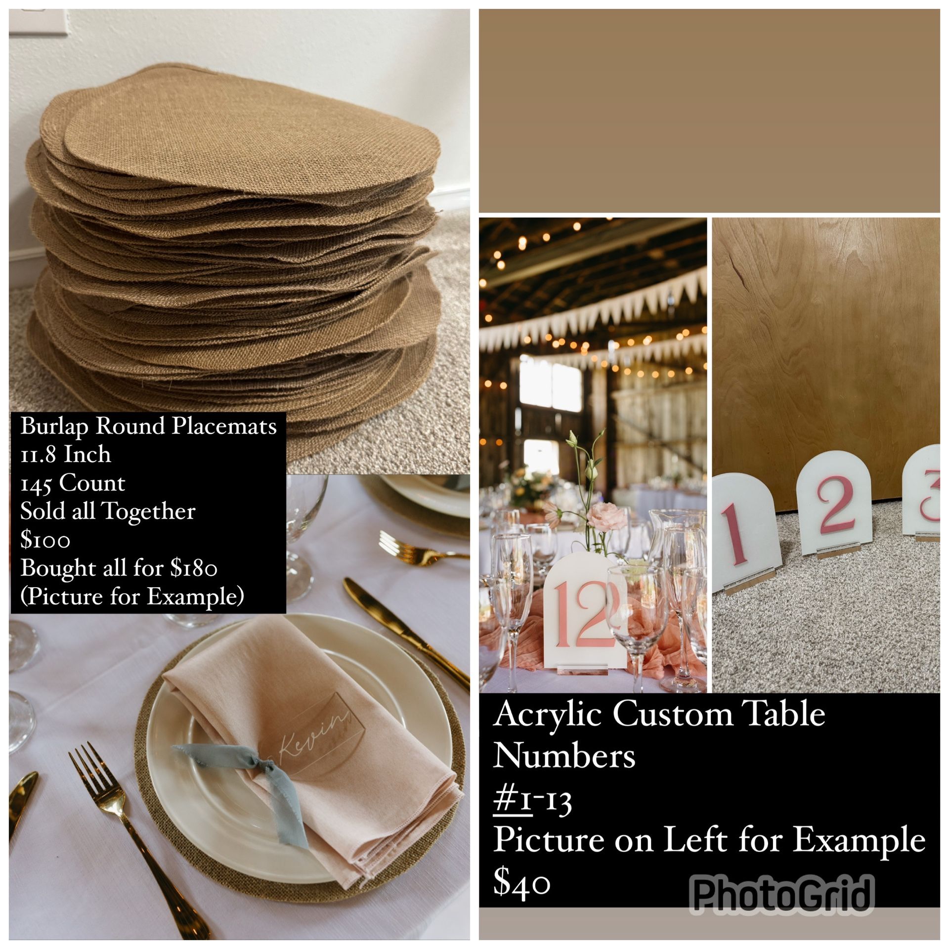 WEDDING LOT PLEASE READ FOR DETAILS