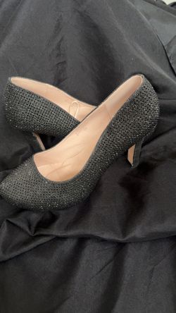 Black rhinestone shoes