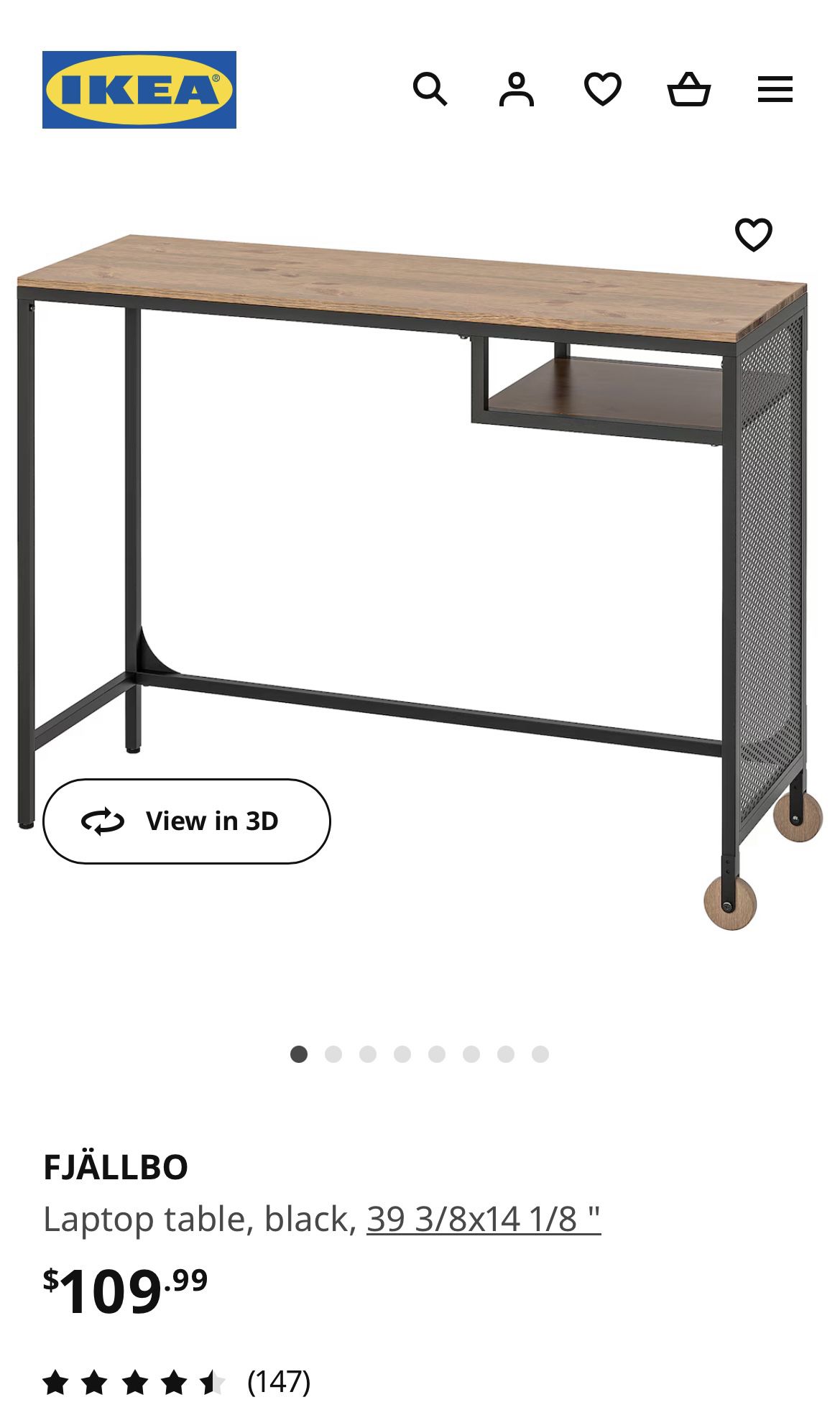 Desk: Ikeas Fjallbo $70