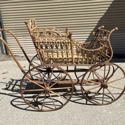 Antique Wicker Stroller