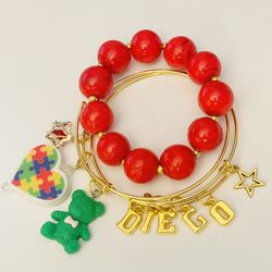 Custom Autism Awareness Bangle Stack Set