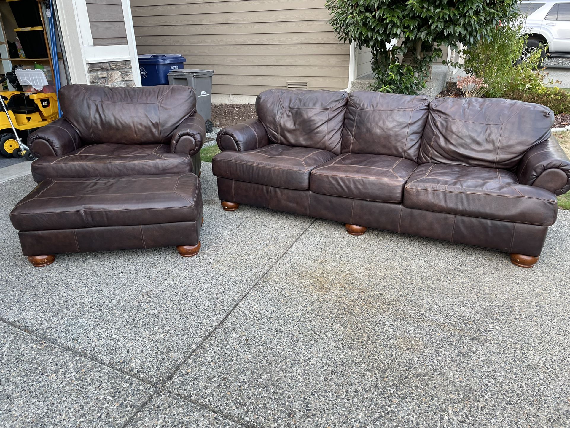 Ashley (real, Not Fred Meyer) Leather Couch & Chair