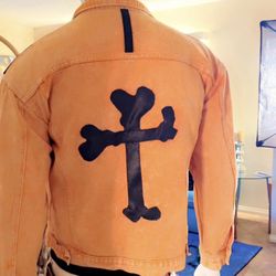 Men Jacket Bone Cross Size Large 