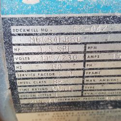 10 inch Rockwell contractors table saw