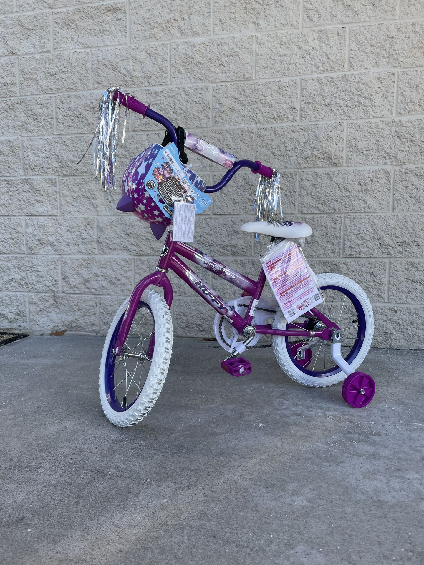 New Bicycle With Helmet
