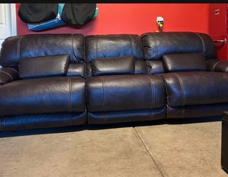 3 electric recliner leather sofá