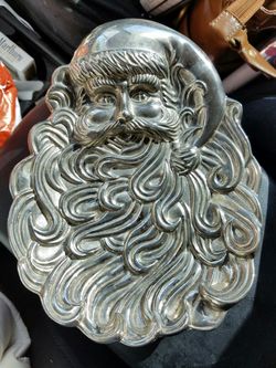 Sterling silver Santa dish