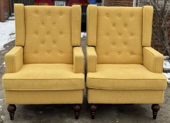 Yellow Upholstered Armchairs