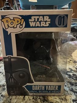 Star Wars Darth Vader Funko Pop 01 Vaulted . Large Font 1st Release 
