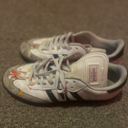 White Paint Splattered Sambas
