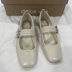 Dolce Vita Cream Mary Jane Flats 