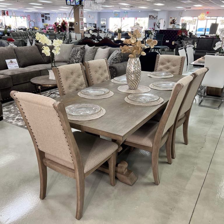 7PC Dining Table Set (( Take It Home With $10 Down ))