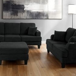 Brand New Corduroy Sofa & Loveseat (Ottoman Sold Separately)