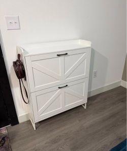 New in box - Shoe Cabinet w/ 2 Flip Drawers - ST4