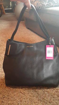 Big Nwt Vince Camuto Black All Leather Purse