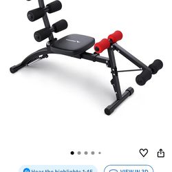 MERACH Ab Machine, Multi-Functional Adjustable Ab Trainer, Ab Workout Bench for Home Gym, Sit Up Machine for Abdominal, Exercise Chair for Full Body W