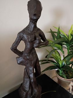 Abstract Giacometti-Style Bronze Sculpture