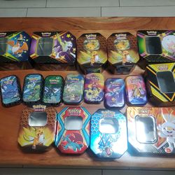 Empty pokemon tins