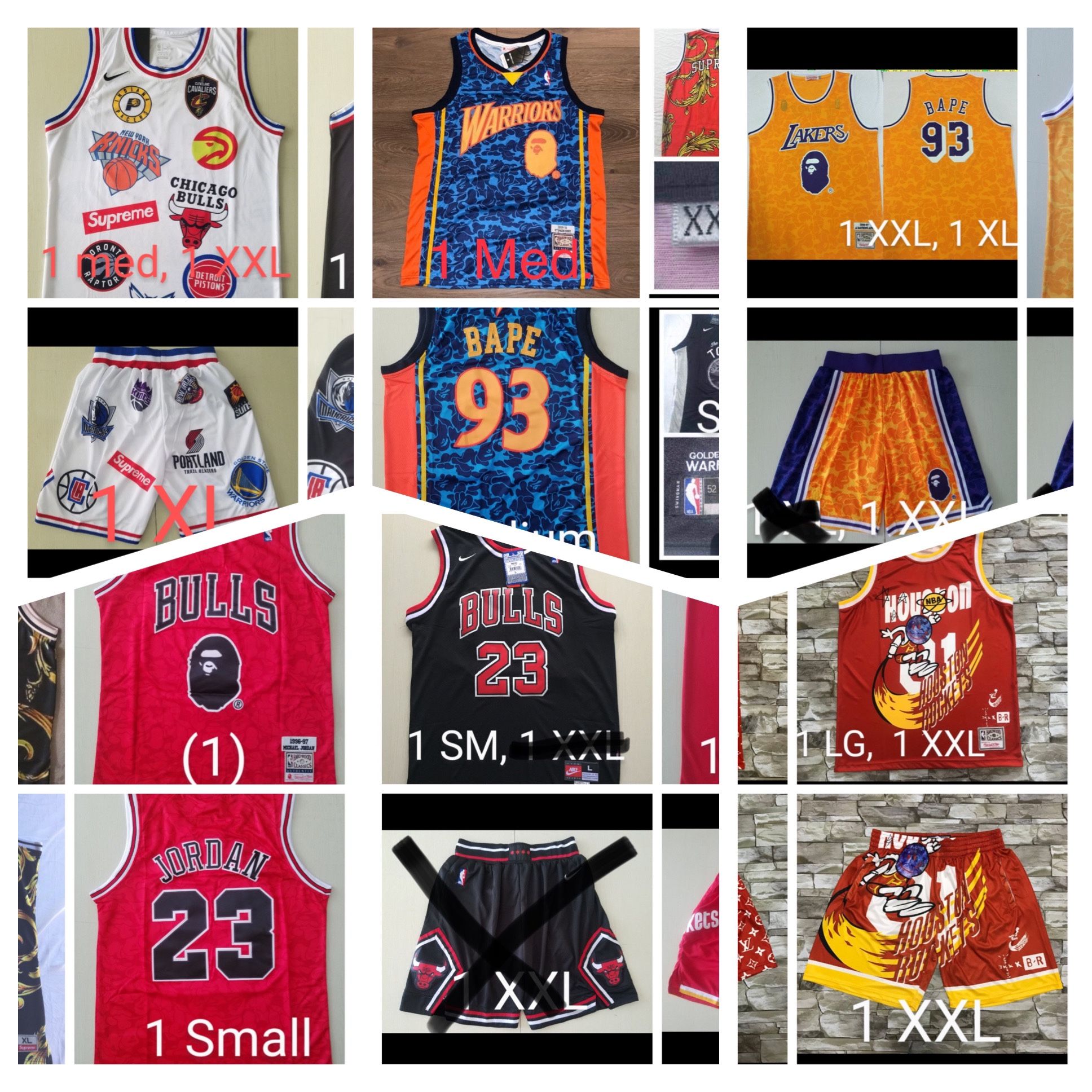 Jersey And Shorts Kobe Bryant, Bape Nba, Supreme