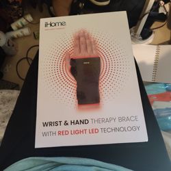 iHome Red Light Therapy Wrist & Hand Brace