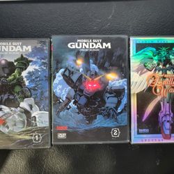 3 Gundam Anime DVDs