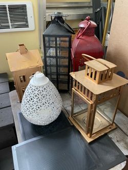 Metal outdoor lanterns