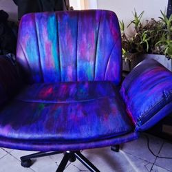 Hand Painted Leather Chair